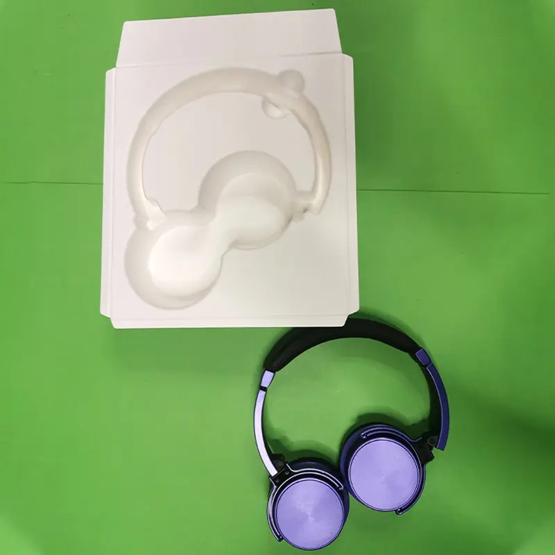 电子产品纸浆模塑耳机纸托，定制加工耳机纸托内衬，环保纸托